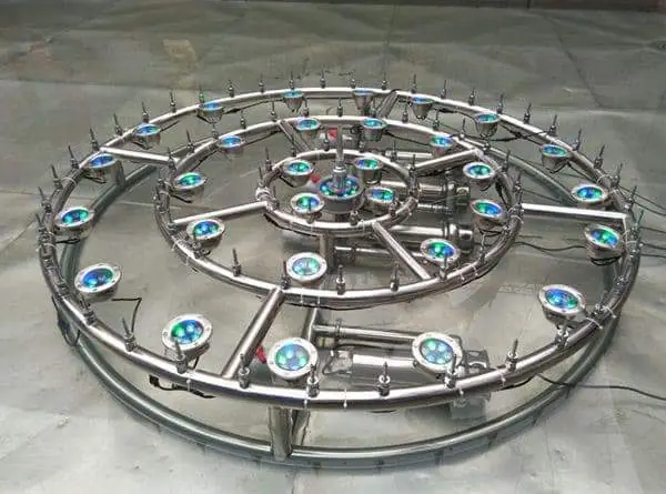 Stainless nozzle rings with integrated LEDs, ready to install