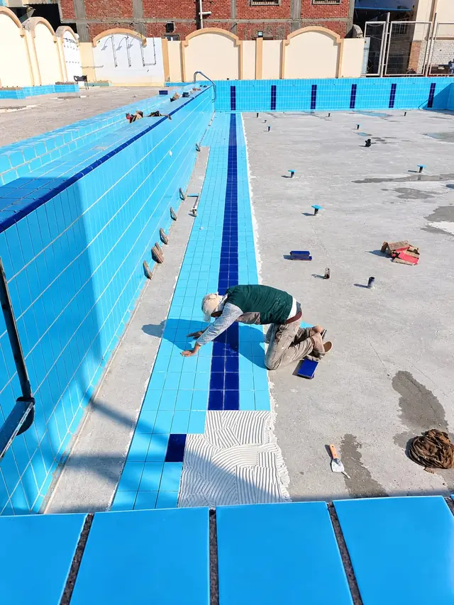 Tiling the swimming lanes and guide lines