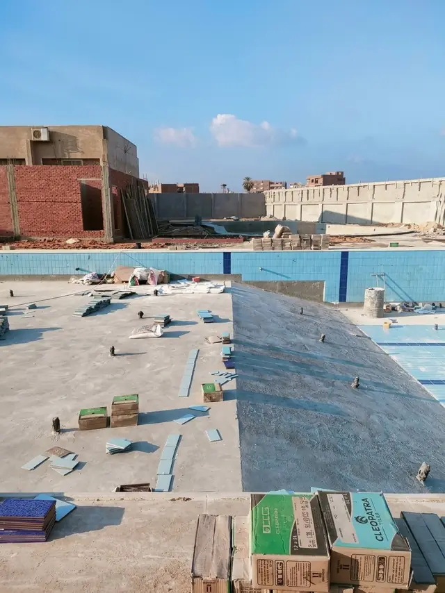 Waterproofing layers on slab and walls