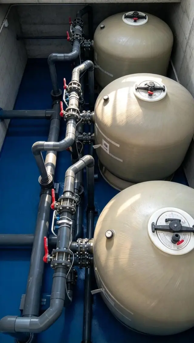 Sand filters and manifold connections